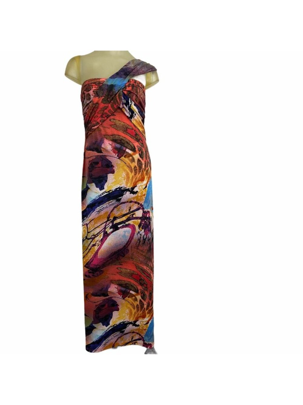 J abstract animal print maxi dress off the shoulder size small Women’s new￼ $98